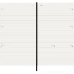 Moleskine 12 mesi - Agenda settimanale orizzontale nero - Large copertina morbida 2026