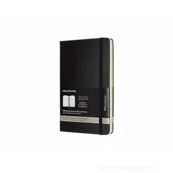 Moleskine 12 mesi - Agenda settimanale nero Pro Collection - Large copertina rigida 2020