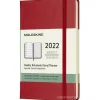 Moleskine 12 mesi - Agenda settimanale rosso scarlatto - Pocket copertina rigida 2022