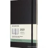Moleskine 12 mesi - Agenda settimanale verticale nero - Large copertina rigida 2021