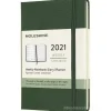 Moleskine 12 mesi - Agenda settimanale verde mirto - Pocket copertina rigida 2021