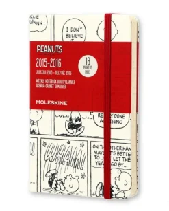 Moleskine 18 mesi - Agenda settimanale notebook Peanuts - Pocket - Copertina rigida 2015 – 2016