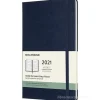 Moleskine 12 mesi - Agenda settimanale orizzontale blu zaffiro - Large copertina rigida 2021