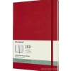 Moleskine 12 mesi - Agenda settimanale rosso scarlatto - Extra Large copertina rigida 2021