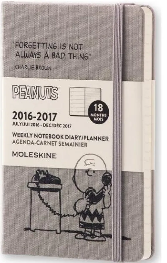Moleskine 18 mesi - Agenda settimanale Peanuts – Pocket 2016-2017