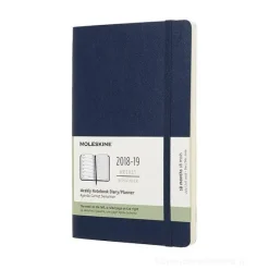 Moleskine 18 mesi - Agenda settimanale blu - Large copertina morbida 2018-2019