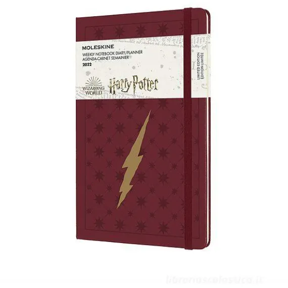 Moleskine 12 mesi - Agenda settimanale Limited Edition Harry Potter bordeaux - Large copertina rigida 2022