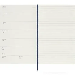 Moleskine 18 mesi - Agenda settimanale blu zaffiro - Pocket copertina morbida 2024-2025