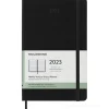 Moleskine 12 mesi - Agenda settimanale verticale nero - Large copertina rigida 2023