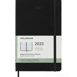 Moleskine 12 mesi - Agenda settimanale verticale nero - Large copertina rigida 2023