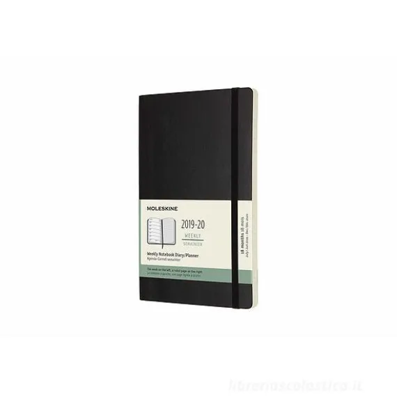 Moleskine 18 mesi - Agenda settimanale nera - Large copertina morbida 2019-2020