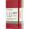 Moleskine 18 mesi - Agenda settimanale rosso scarlatto - Pocket copertina rigida 2020-2021