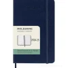 Moleskine 18 mesi - Agenda settimanale blu zaffiro - Pocket copertina rigida 2024-2025