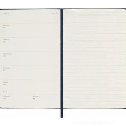Moleskine 18 mesi - Agenda settimanale blu zaffiro - Pocket copertina rigida 2024-2025