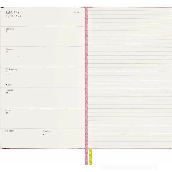 Moleskine 18 mesi - Agenda settimanale Limited Edition Sakura - Large copertina rigida 2024-2025