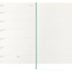 Moleskine 12 mesi - Agenda settimanale Precious & Ethical verde salvia - Large copertina vegana 2026