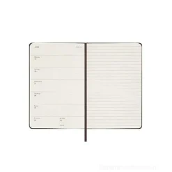 Moleskine 12 mesi - Agenda settimanale rosso borgogna - Pocket copertina rigida 2024