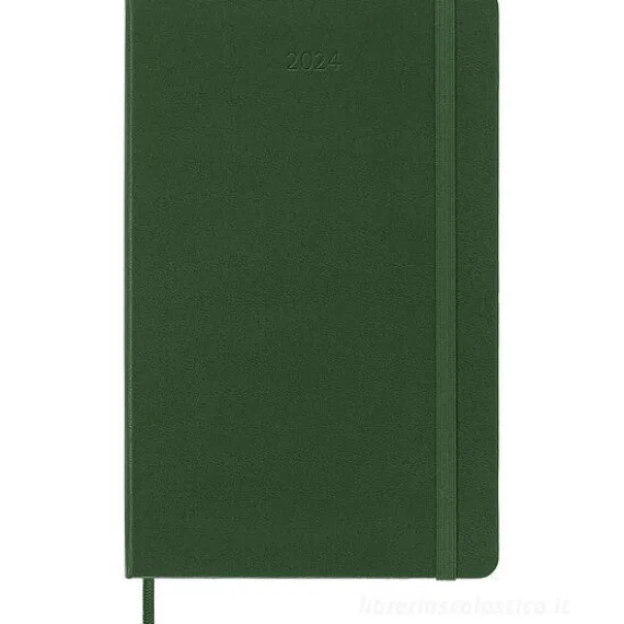 Moleskine 12 mesi - Agenda settimanale verde mirto - Large copertina rigida 2024