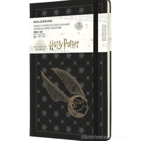 Moleskine 18 mesi - Agenda settimanale Limited Edition Harry Potter nero - Large copertina ### 2021-2022