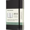 Moleskine 18 mesi - Agenda settimanale orizzontale nero - Pocket copertina rigida 2021-2022
