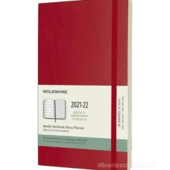 Moleskine 18 mesi - Agenda settimanale rosso scarlatto - Large copertina morbida 2021-2022