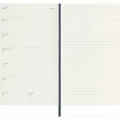 Moleskine 18 mesi - Agenda settimanale blu zaffiro - Large copertina morbida 2024-2025