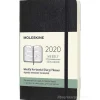 Moleskine 12 mesi - Agenda settimanale orizzontale nero - Pocket copertina morbida 2020