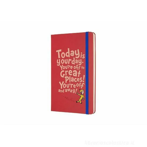Moleskine 18 mesi - Agenda settimanale Limited Edition Dr. Seuss rossa - Large copertina rigida 2019-2020