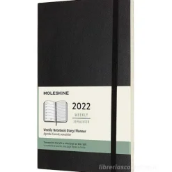 Moleskine 12 mesi - Agenda settimanale nero - Large copertina morbida 2022