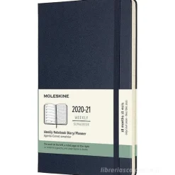 Moleskine 18 mesi - Agenda settimanale blu zaffiro - Large copertina rigida 2020-2021