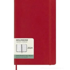 Moleskine 12 mesi - Agenda settimanale rosso scarlatto - Large copertina morbida 2024