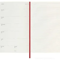 Moleskine 12 mesi - Agenda settimanale rosso scarlatto - Large copertina morbida 2024