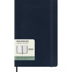 Moleskine 12 mesi - Agenda settimanale blu zaffiro - Large copertina morbida 2024