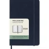 Moleskine 12 mesi - Agenda settimanale blu zaffiro - Pocket copertina rigida 2024