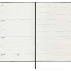 Moleskine 12 mesi - Agenda settimanale nero - Large copertina rigida 2024