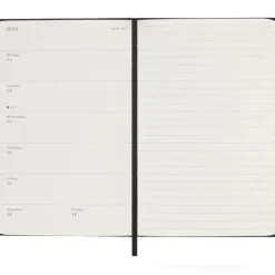Moleskine 12 mesi - Agenda settimanale nero - Pocket copertina rigida 2026