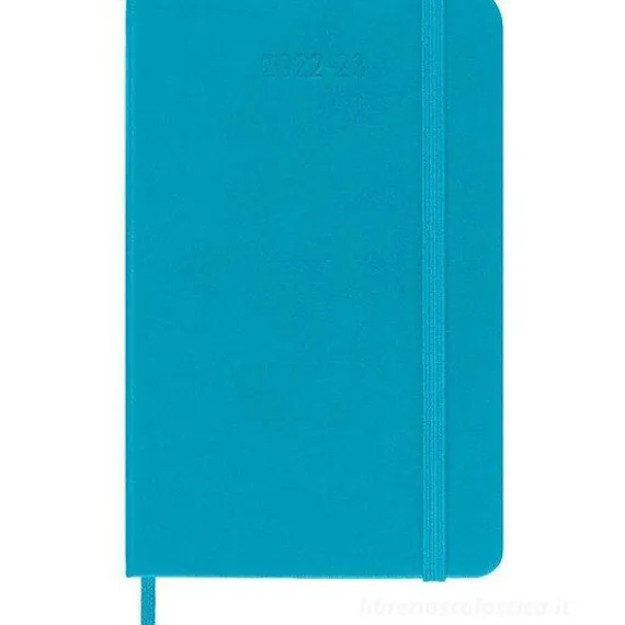 Moleskine 18 mesi - Agenda settimanale blu manganese - Pocket copertina rigida 2022-2023