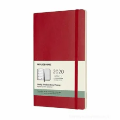 Moleskine 12 mesi - Agenda settimanale rosso - Large copertina morbida 2020