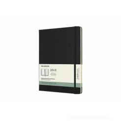 Moleskine 18 mesi - Agenda settimanale nera - Extra Large copertina rigida 2019-2020
