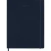 Moleskine 18 mesi - Agenda settimanale blu zaffiro - Extra Large copertina rigida 2022-2023