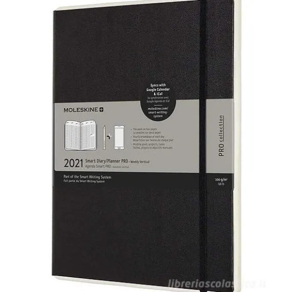 Moleskine 12 mesi - Agenda Smart Planner Pro settimanale nero - Extra Large copertina rigida 2021