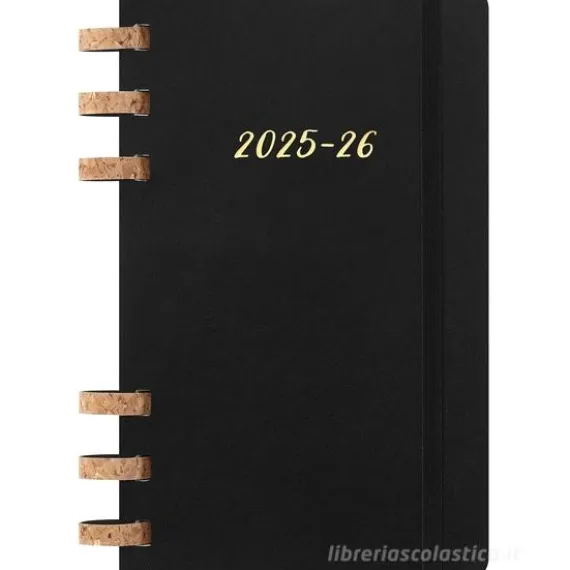 Moleskine 12 mesi - Agenda spiralata mensile Academic Monthly Planner nero - Large copertina morbida 2025-2026