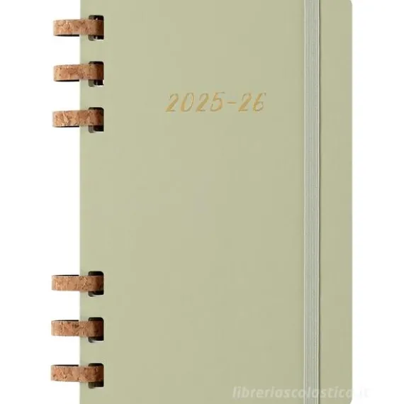Moleskine 12 mesi - Agenda spiralata mensile Academic Monthly Planner Crush Kiwi - Large copertina morbida 2025-2026