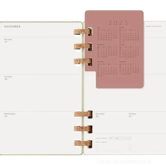 Moleskine 12 mesi - Agenda spiralata mensile Academic Monthly Planner Crush Kiwi - Large copertina morbida 2025-2026