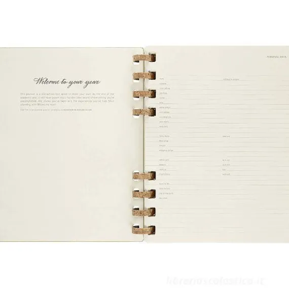 Moleskine 12 mesi - Agenda spiralata Life Planner kiwi - Extra Large compertina rigida 2024