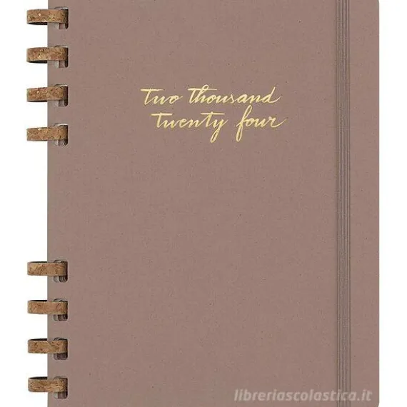 Moleskine 12 mesi - Agenda spiralata Life Planner almond - Extra Large compertina rigida 2024