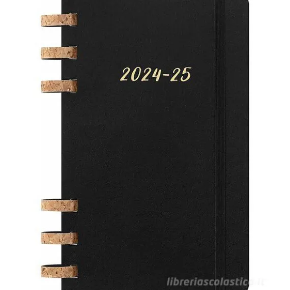 Moleskine 12 mesi - Agenda spiralata settimanale e mensile Academic Monthly Planner nera - Large copertina morbida 2024-2025