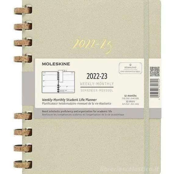 Moleskine 12 mesi - Agenda universitaria spiralata Student Life Kiwi - XL copertina rigida 2022-2023