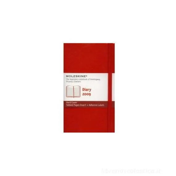 Moleskine pocket diary. Agenda giornaliera 2009 copertina rigida rossa
