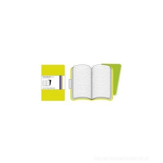 Moleskine. Set 2 taccuini Volant a righe copertina verde